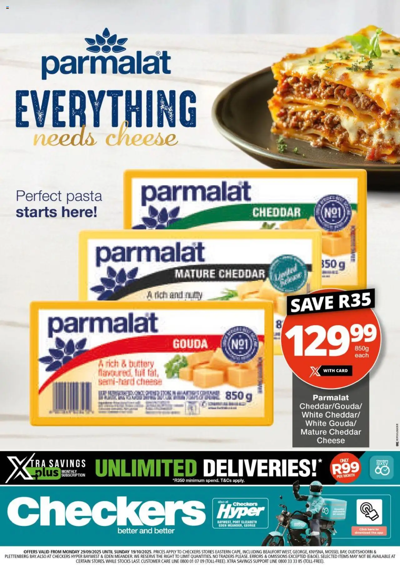 Checkers Eastern Cape - Parmalat Promotion 29/09 - 19/10/2025 >> Catalogue
