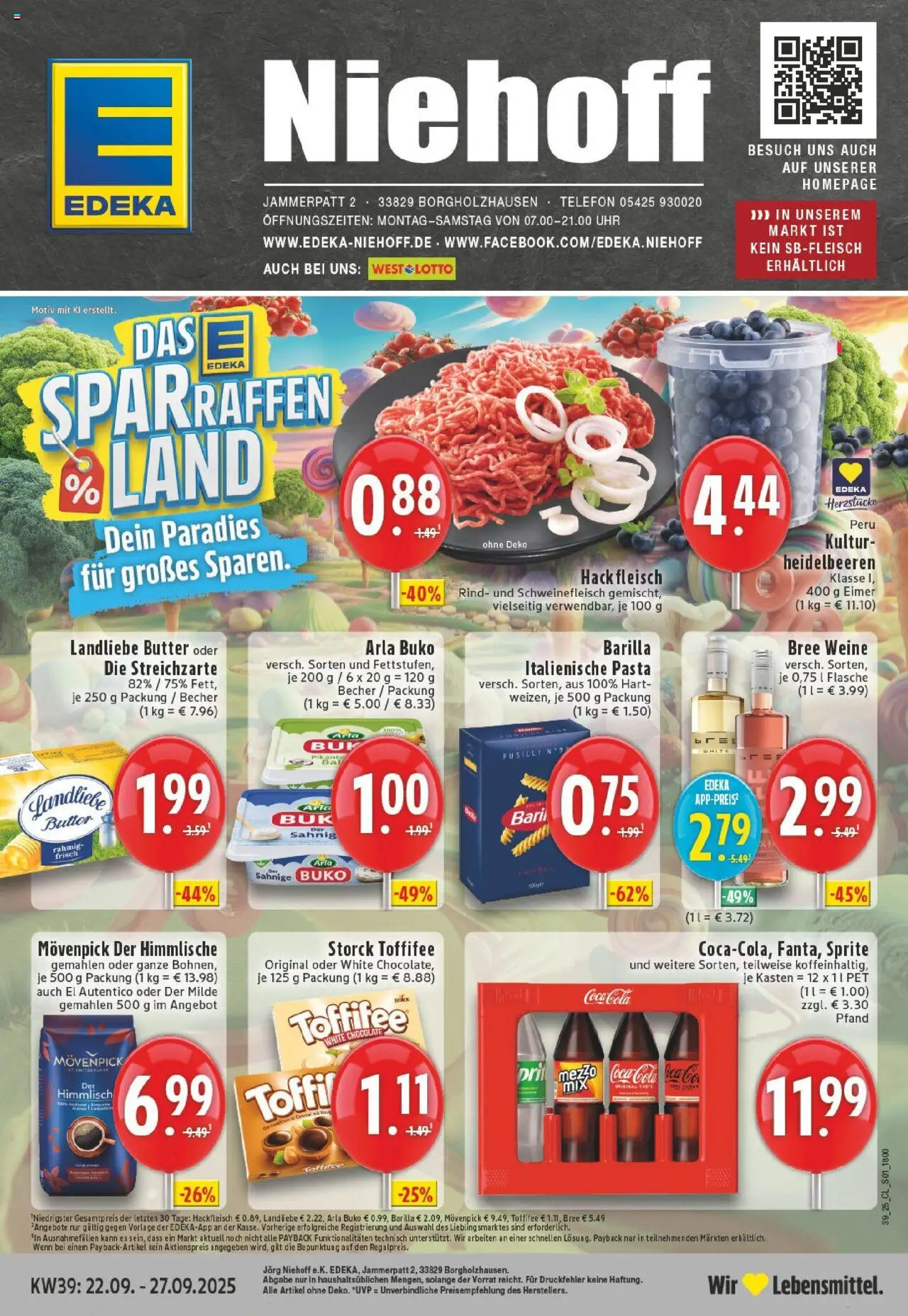 EDEKA Prospekt ab 21.09.2025 - Prospekt Borgholzhausen Online