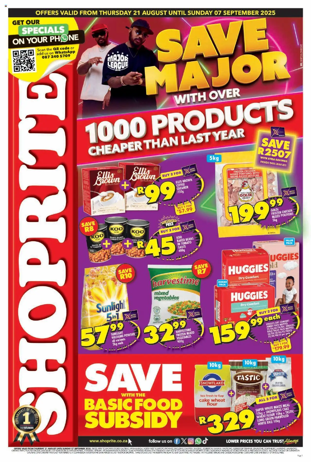 Shoprite Gauteng - Major Deals 25/08 - 07/09/2025 >> Catalogue