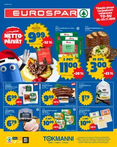Kaupan Tokmanni EUROSPAR esikatselu, voimassa 20/11/2025