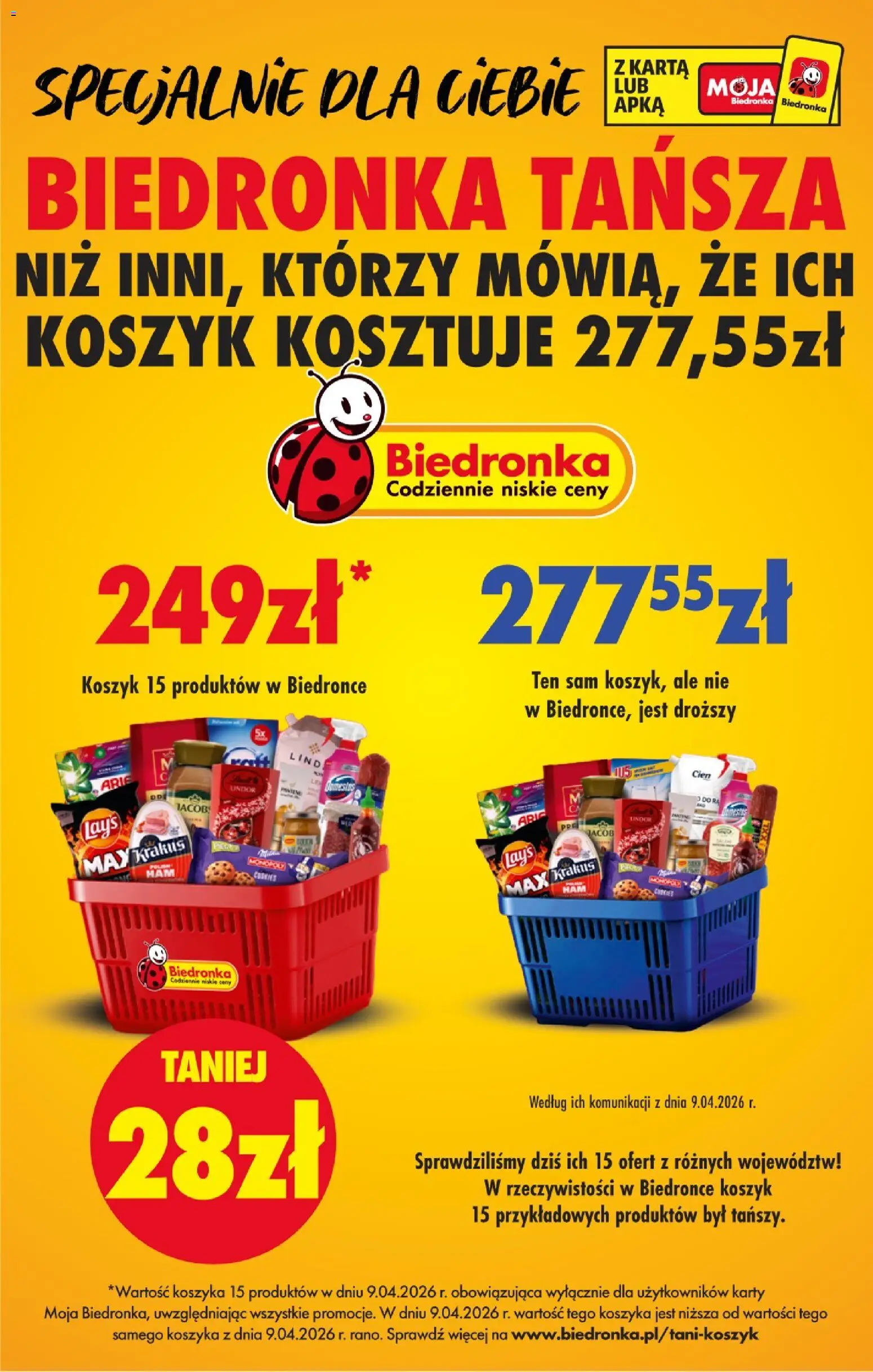 Pogląd gazetki "Biedronka gazetka - Tani koszyk" ze sklepu Biedronka ważnej od 09.04.2026