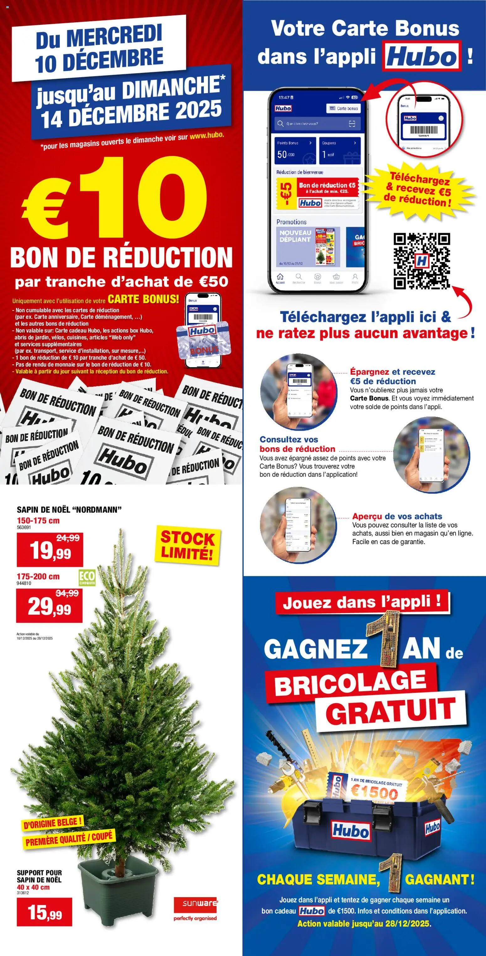 Prévisualisation de Publicité du magasin Hubo formulaire valide 10/12/2025