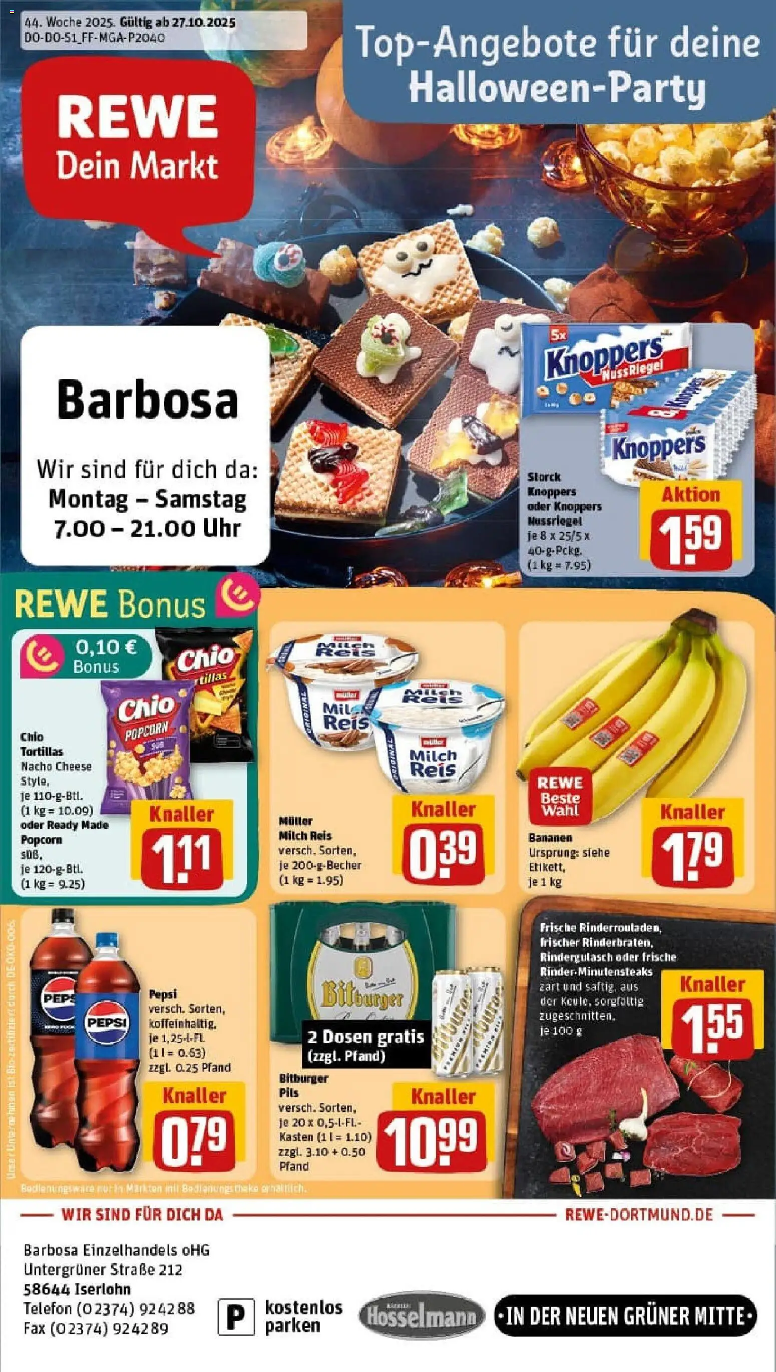 Vorschau von dem Prospekt des Geschäftes Rewe, gültig ab dem 26.10.2025