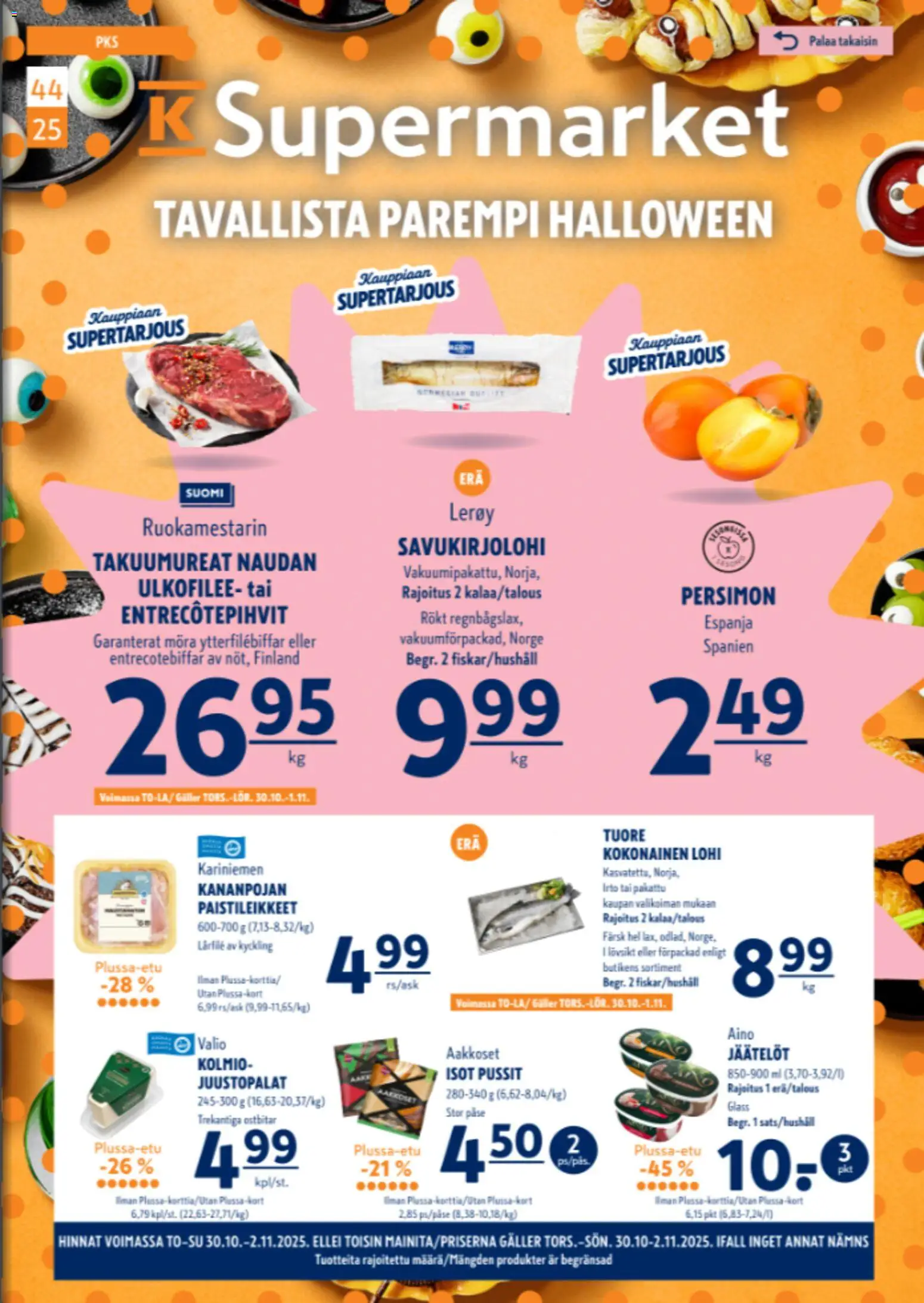 Kaupan K-Supermarket Tarjoukset esikatselu, voimassa 30/10/2025