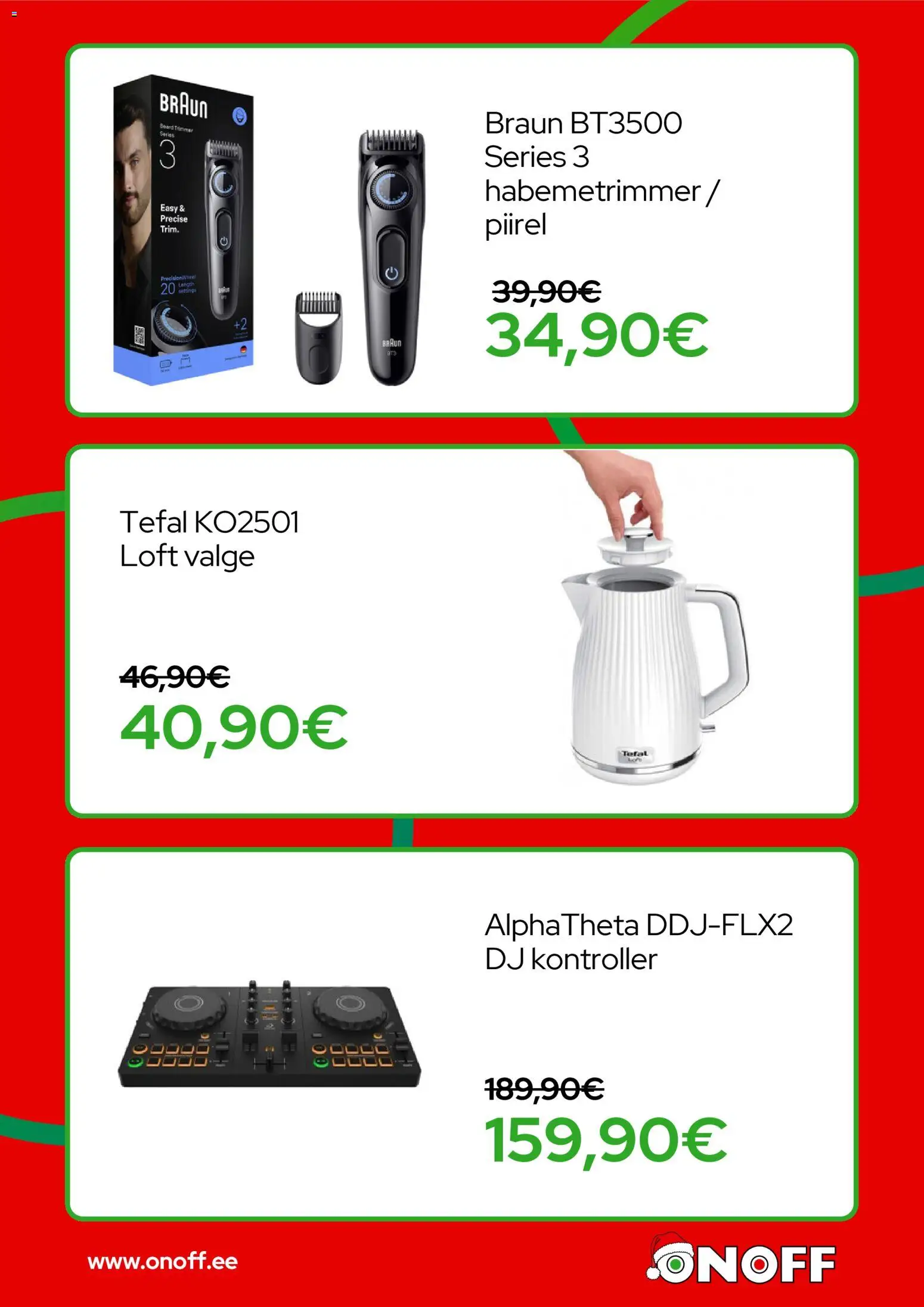 ONOFF kliendilehe eelvaade alates 2026.01.05