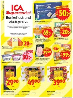 Förhandsgranska reklamblad Bunkeflostrand från butik ICA Supermarket gäller från 09/03/2026