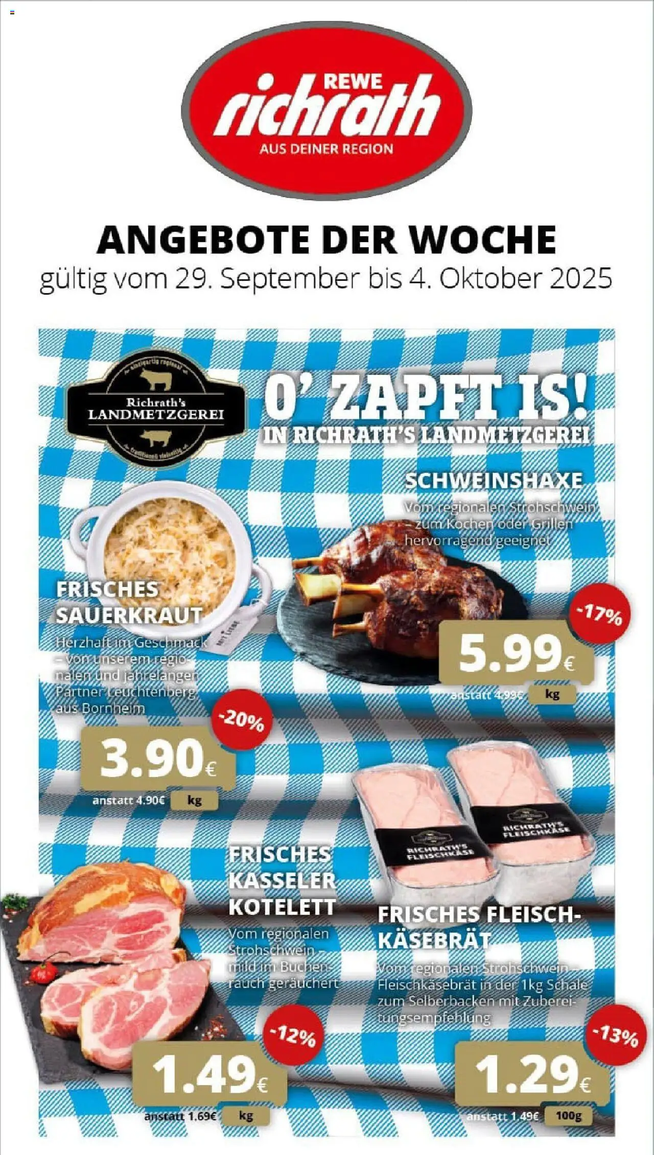 REWE Prospekt ab 28.09.2025 nächste Woche - Prospekt Bergheim	