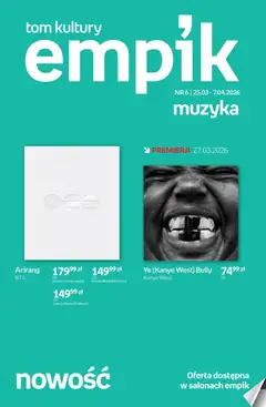 Pogląd gazetki "Empik promocje - Tom kultury Muzyka" ze sklepu Empik ważnej od 25.03.2026