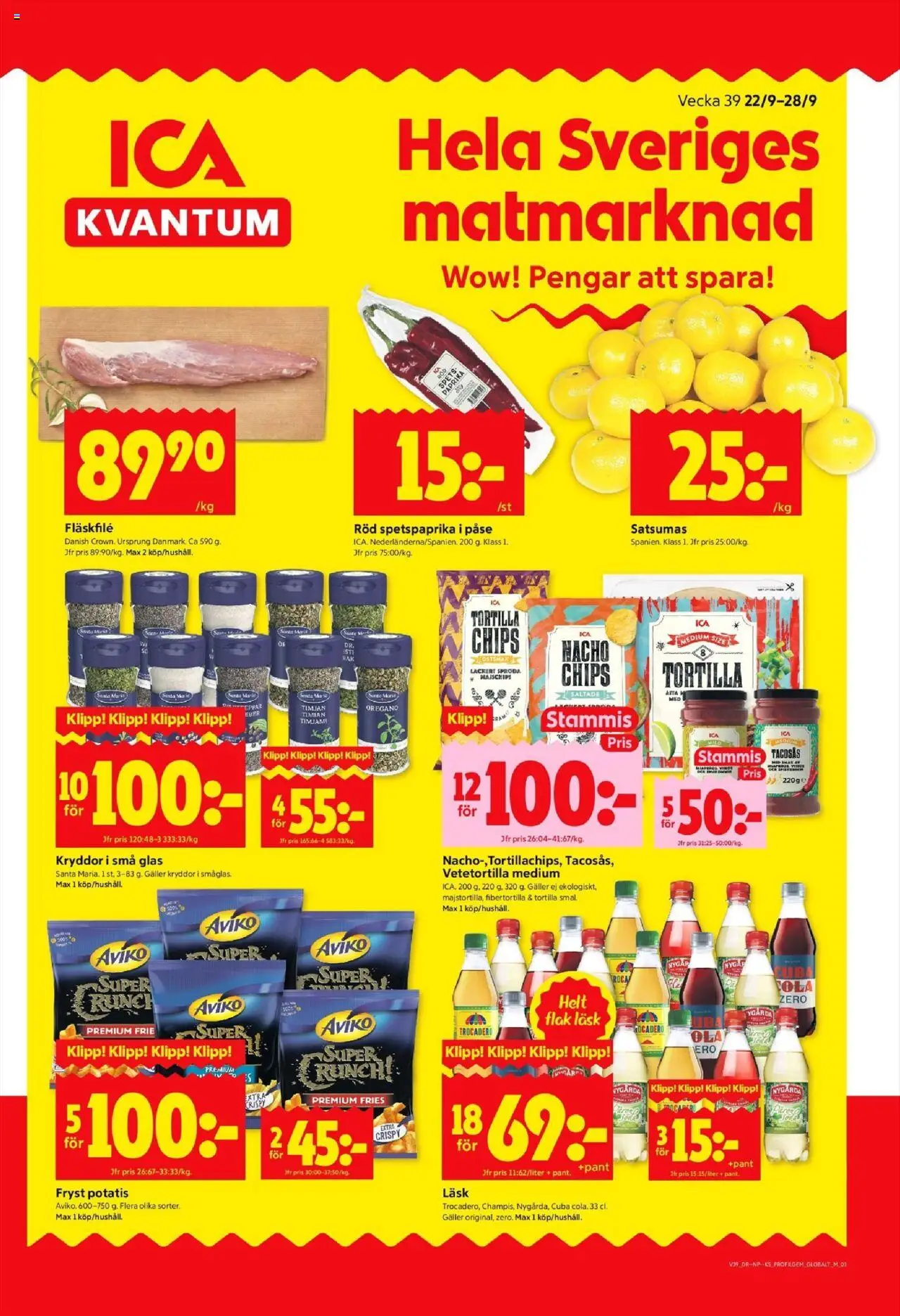 Kista är giltig 22/09 2025 > Veckans Erbjudanden gäller från 22/09/2025 till 28/09/2025 sidnummer 1