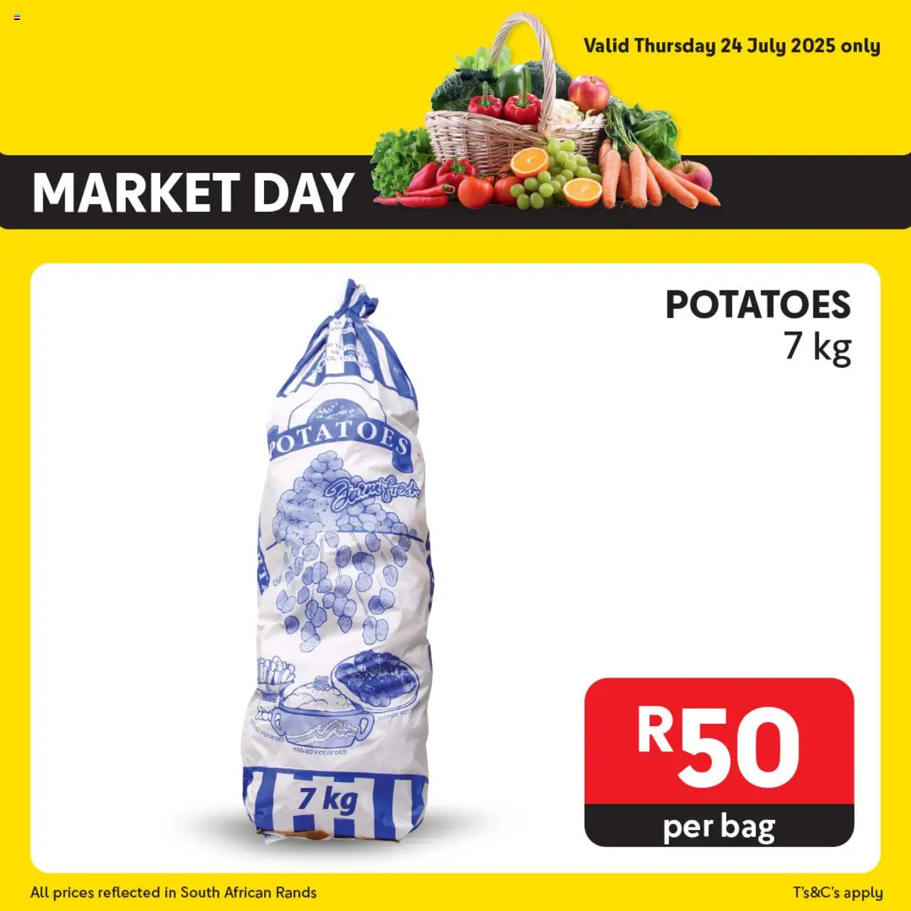Makro Market Day from 24/07 - 24/07/2025 > Promotions - Bag, Potatoes