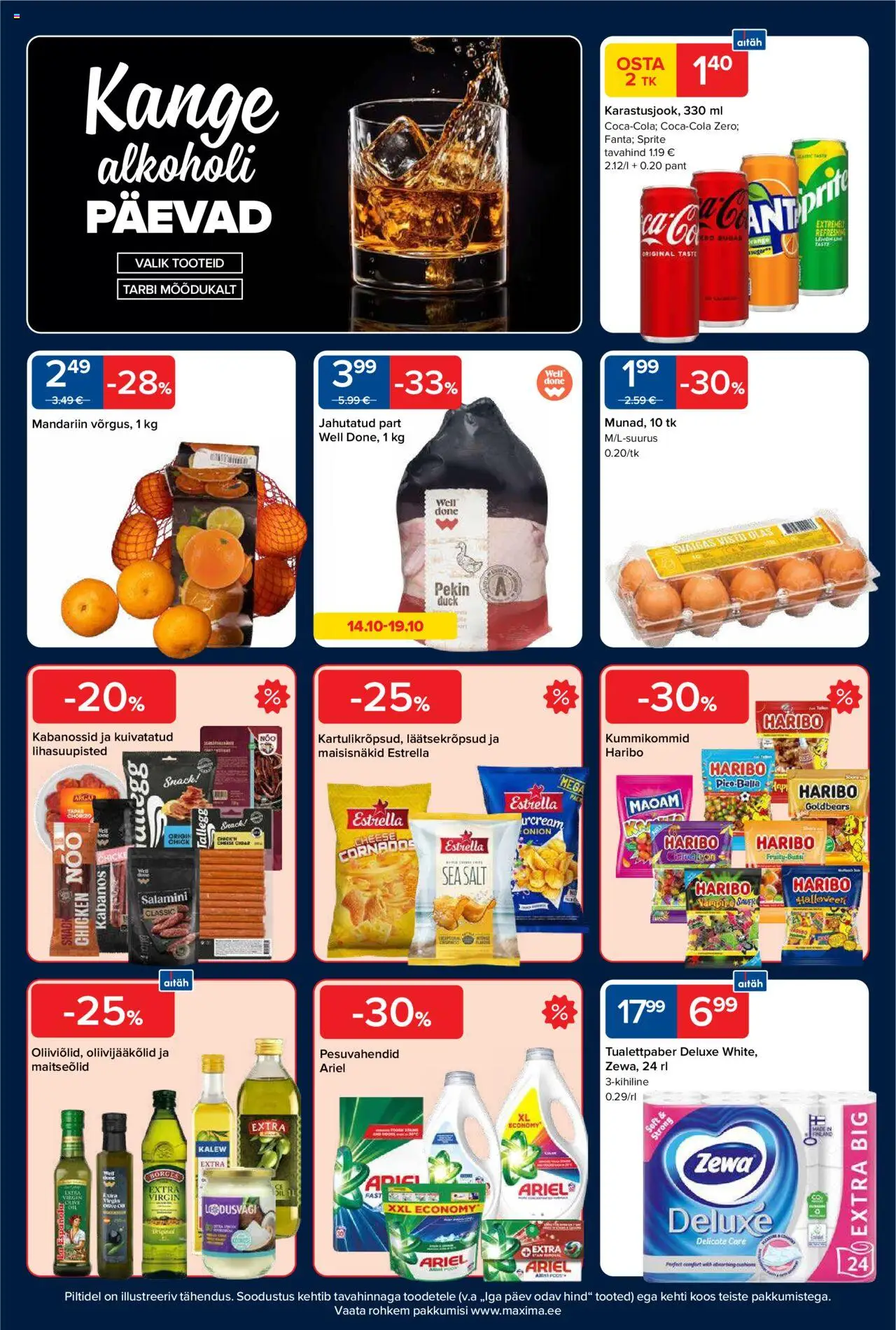 Maxima kliendilehe eelvaade alates 2025.10.14