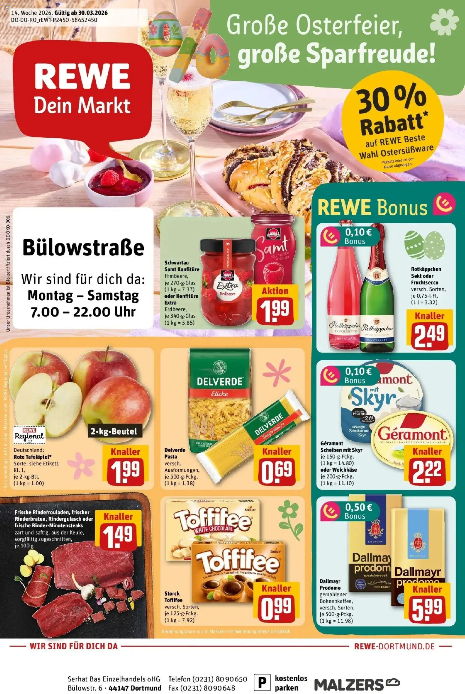 Vorschau von dem Prospekt des Geschäftes Rewe, gültig ab dem 30.03.2026