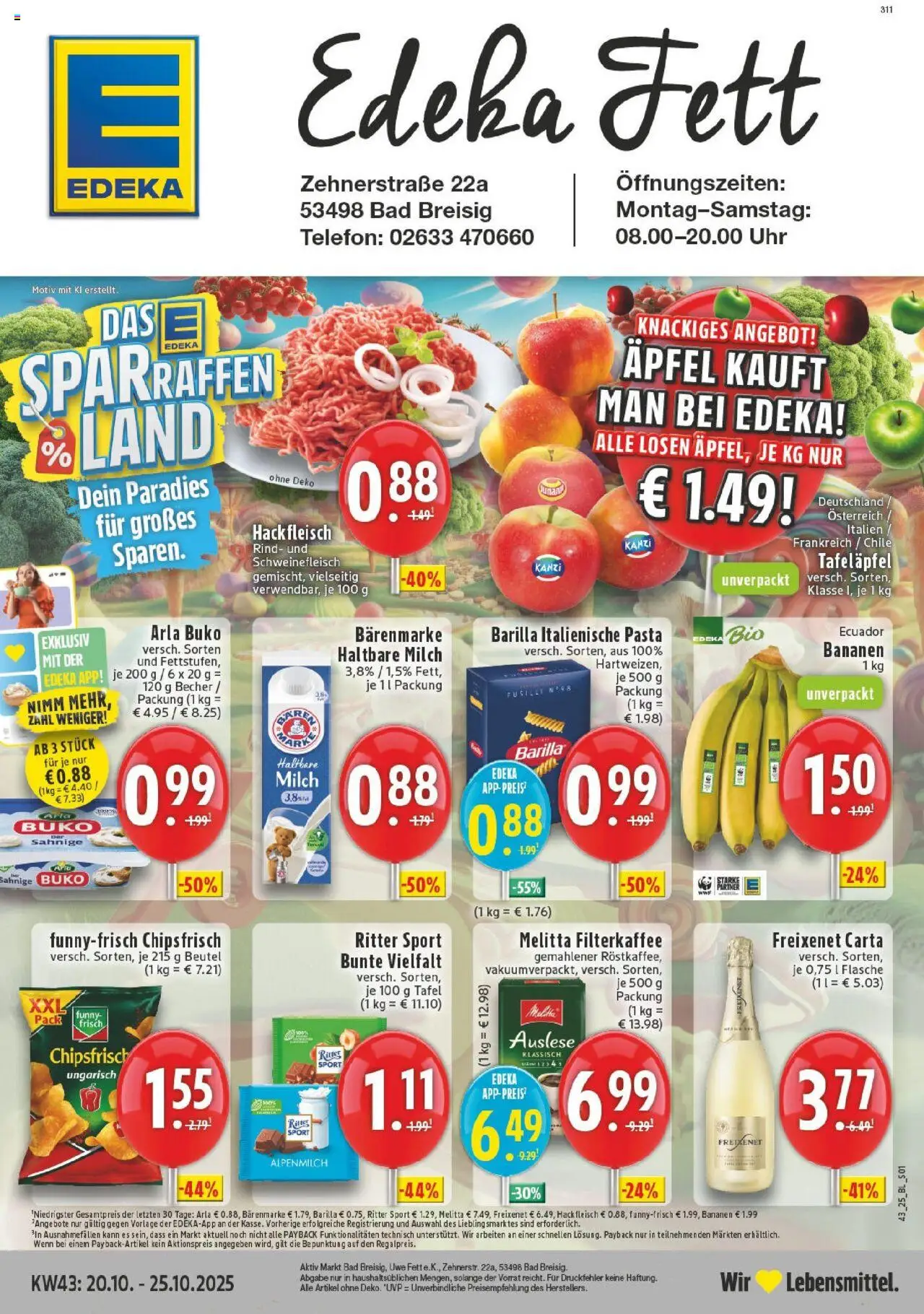 EDEKA Prospekt ab 19.10.2025 - Prospekt Bad Breisig Online