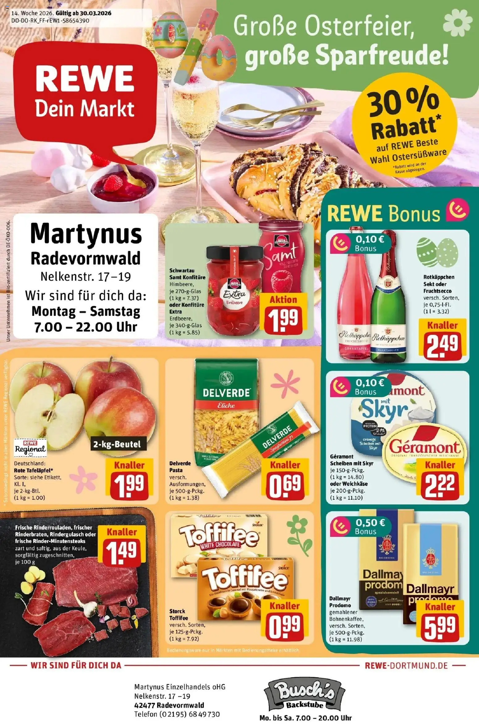 Vorschau von dem Prospekt des Geschäftes Rewe, gültig ab dem 30.03.2026