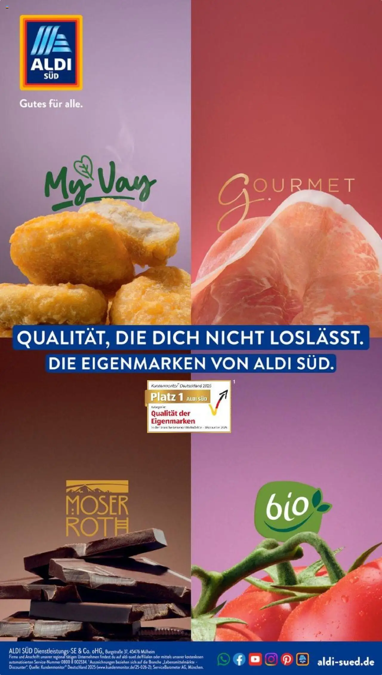 Aldi Süd Eigenmarken 2025 (vom von Sonntag 28.09.2025)
