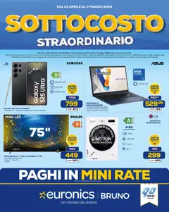 Anteprima dell'opuscolo Euronics volantino Sottocosto Straordinario dal negozio Euronics valido da 23/04/2026