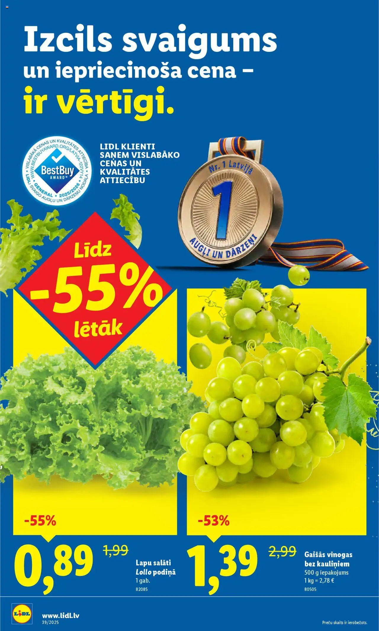 Skatīt Lidl akciju bukletu, derīgs no 2025.09.22