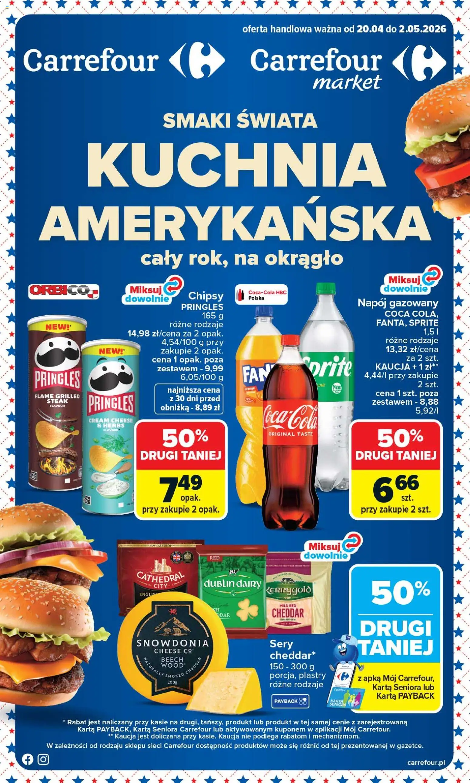 Pogląd gazetki "Carrefour gazetka - Kuchnia Amerykańska" ze sklepu Carrefour ważnej od 20.04.2026