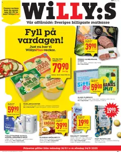 Förhandsgranska reklamblad Aktuella reklamblad Willys från butik Willys gäller från 18/08/2025