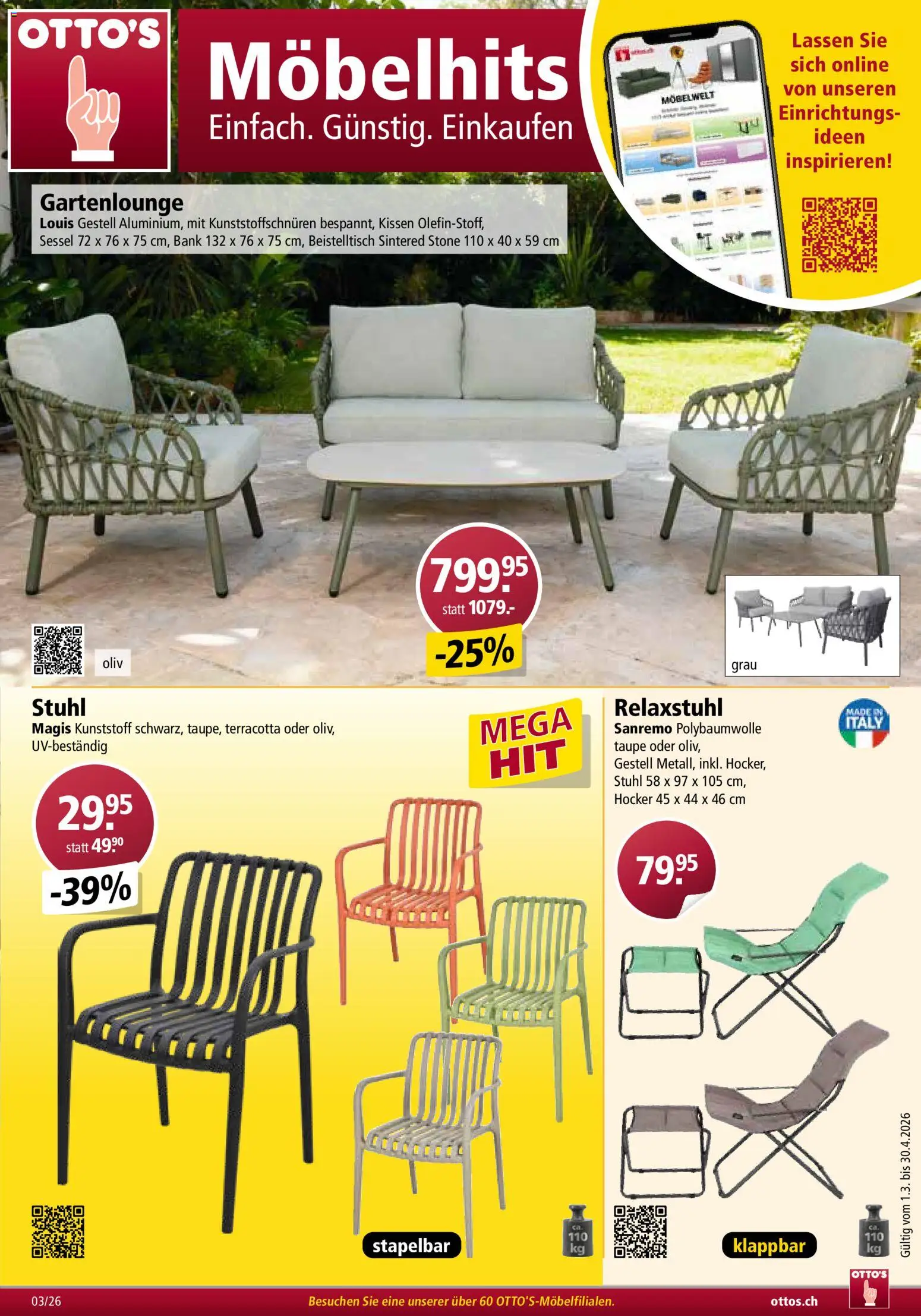 Vorschau des Merkblatts Otto's Aktionen Möbelflyer vom Shop Otto's gültig von 01.03.2026 bis 30.04.2026