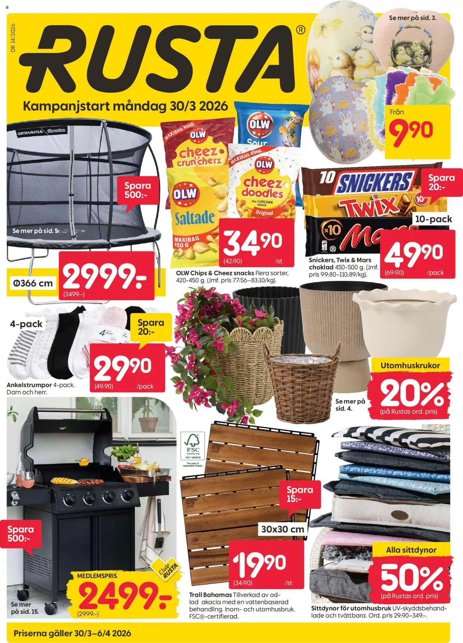 Förhandsgranska reklamblad Aktuella reklamblad Rusta från butik Rusta gäller från 30/03/2026