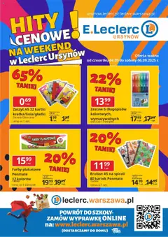 Pogląd gazetki "Warszawa Ursynów" ze sklepu E.Leclerc ważnej od 04.09.2025