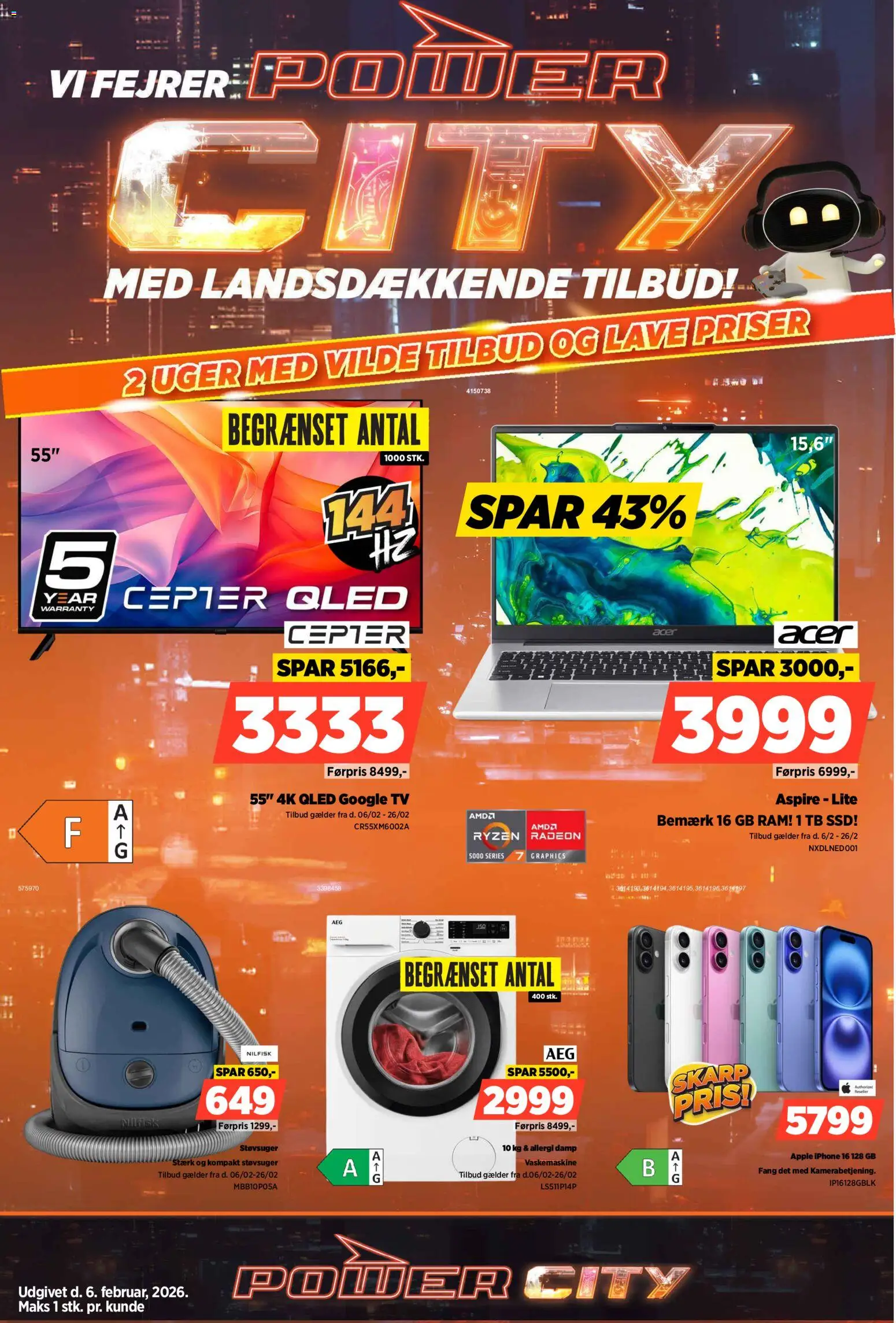 Eksempel på tilbudsavis Power City fra butik Power gyldig fra 06/02/2026