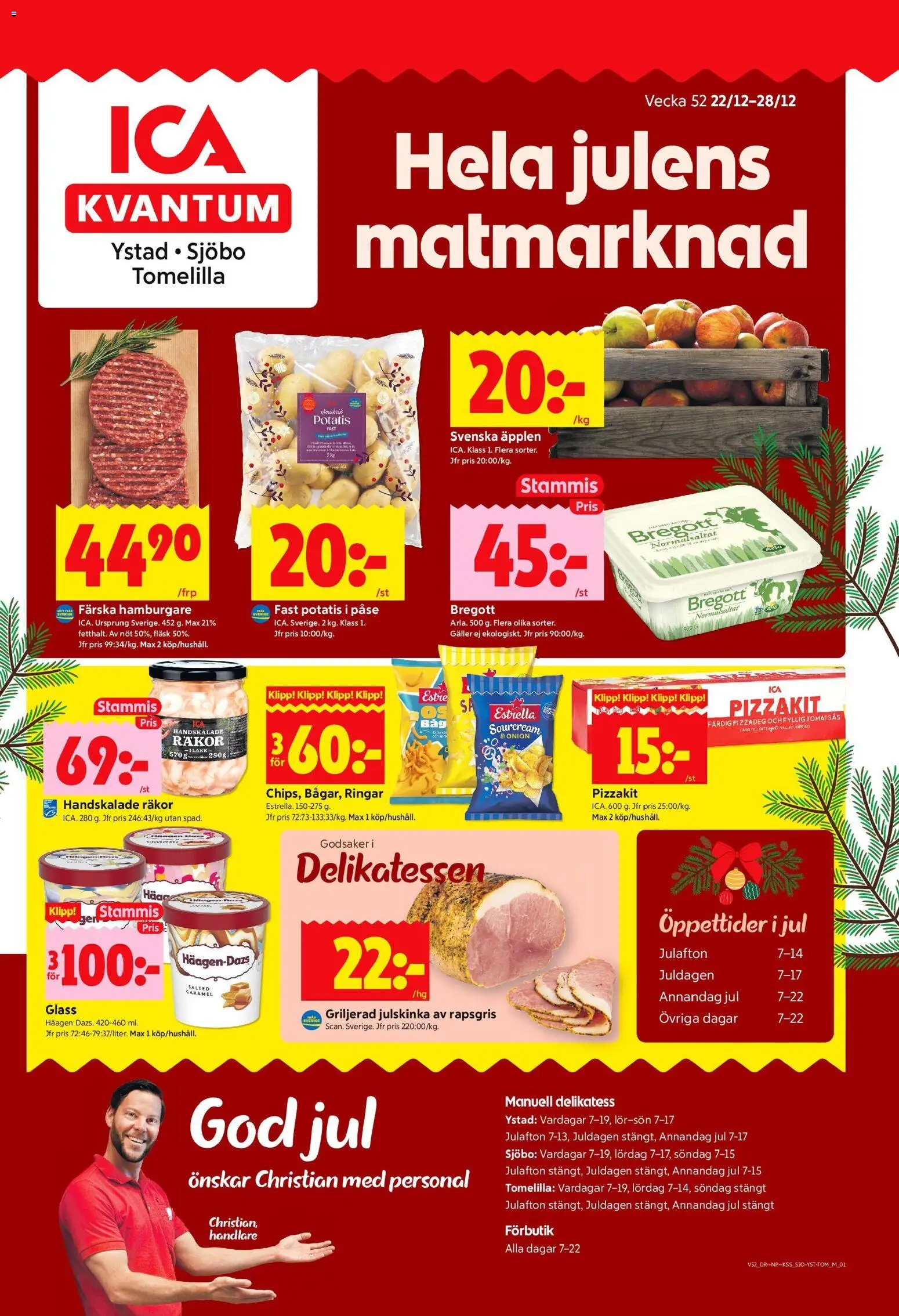 Förhandsgranska reklamblad Ystad från butik ICA Kvantum gäller från 22/12/2025