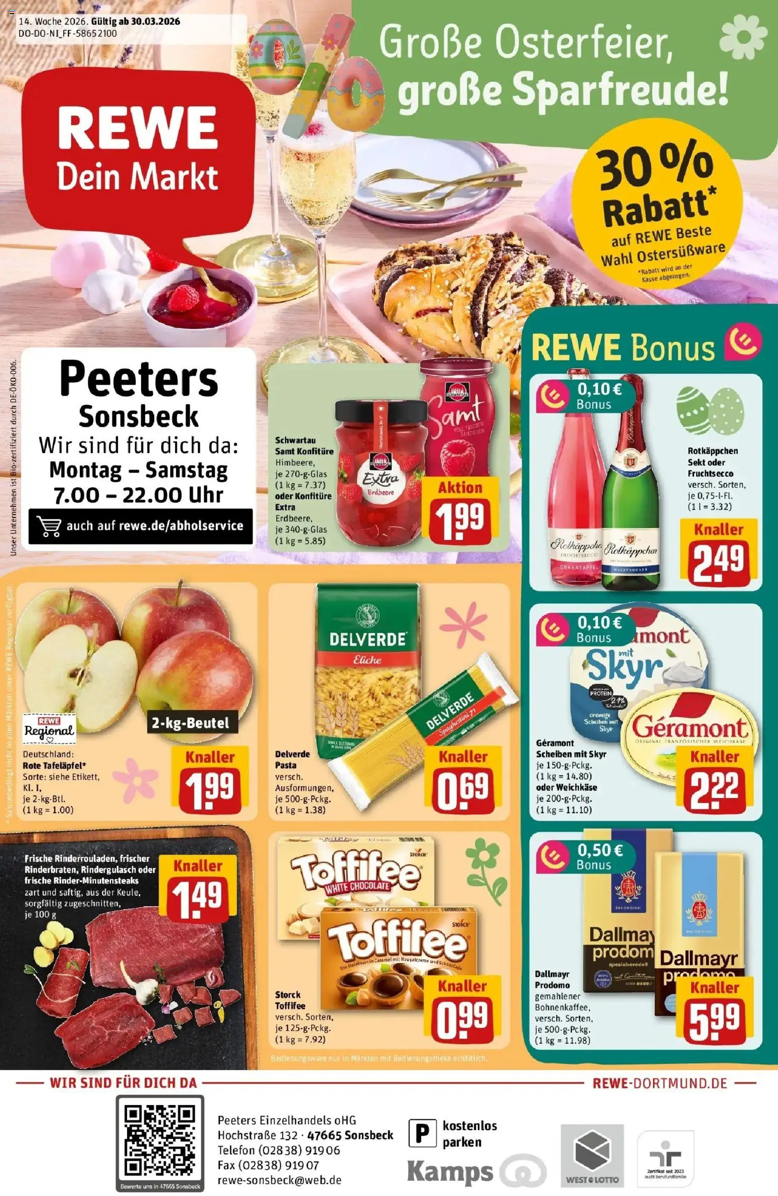 Vorschau von dem Prospekt des Geschäftes Rewe, gültig ab dem 30.03.2026