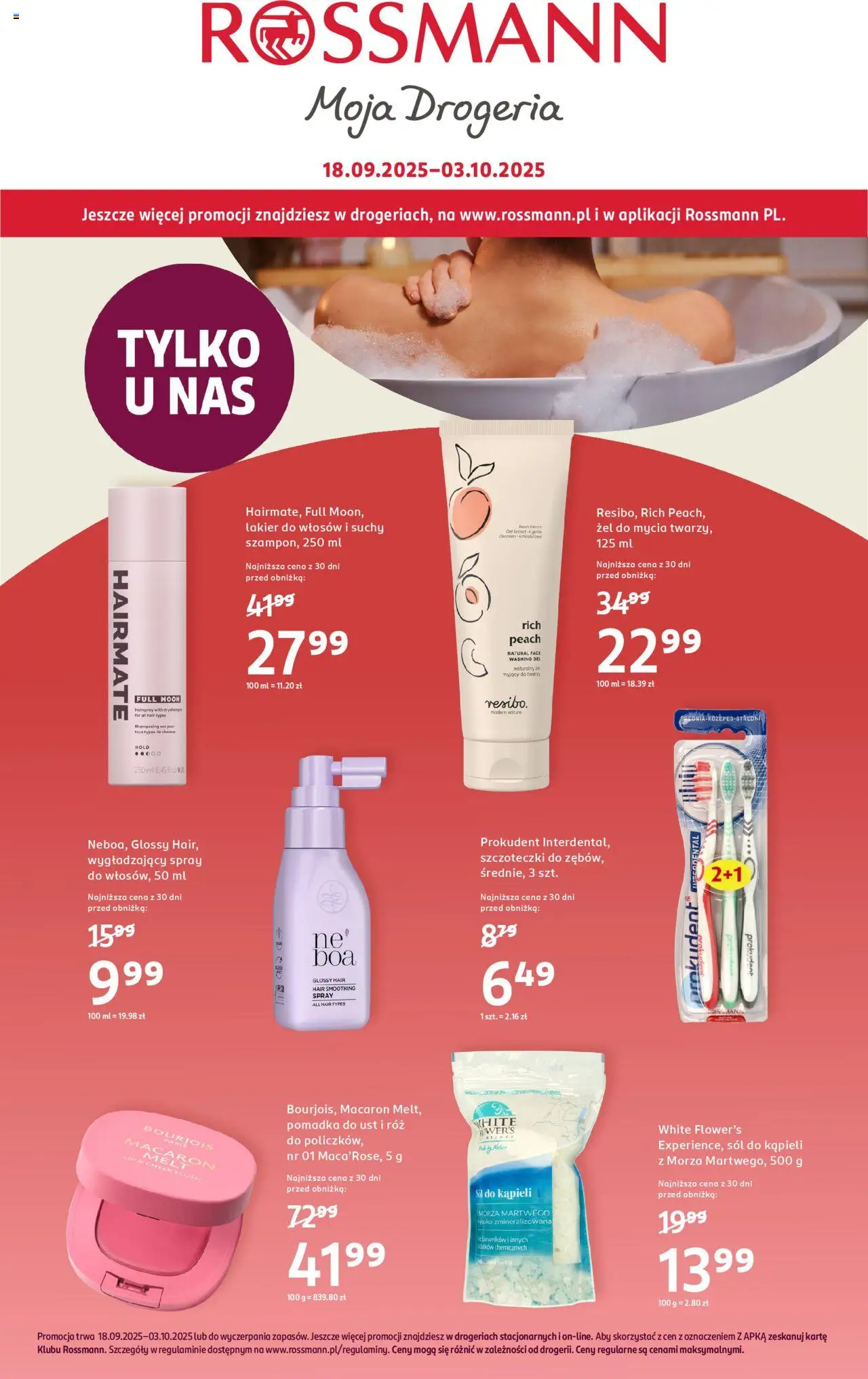 Rossmann gazetka 18.09.2025 - Drogeria online, promocje - Numer strony 1