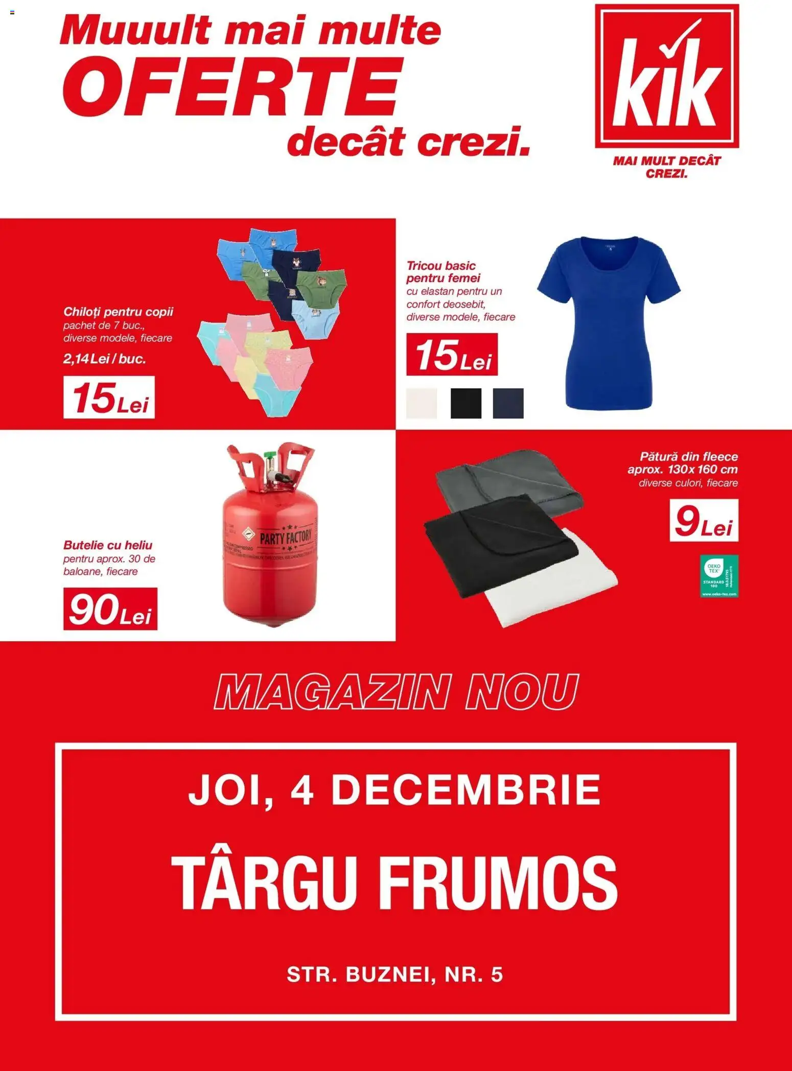 Previzualizarea de cataloage: Kik Târgu Frumos valabil de la 01.12.2025