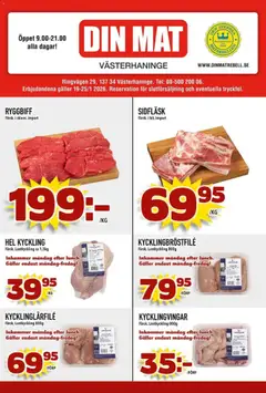Förhandsgranska reklamblad Aktuella reklamblad Din Mat från butik Din Mat gäller från 19/01/2026