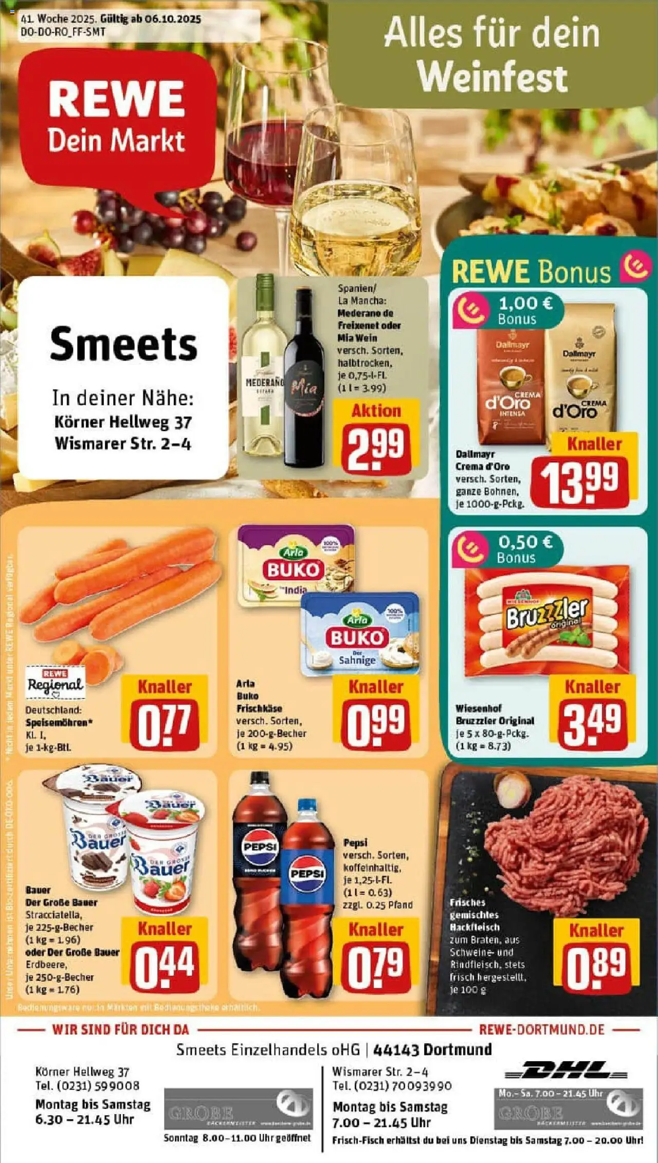 REWE Prospekt ab 06.10.2025 nächste Woche - Prospekt Dortmund	
