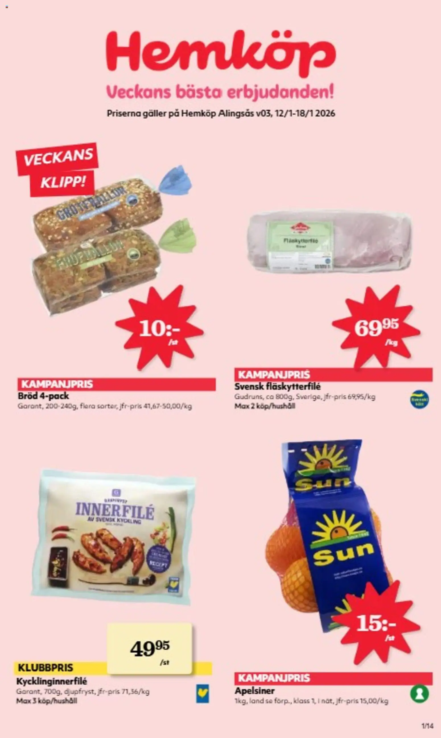 Förhandsgranska reklamblad Aktuella reklamblad Hemköp från butik Hemköp gäller från 12/01/2026