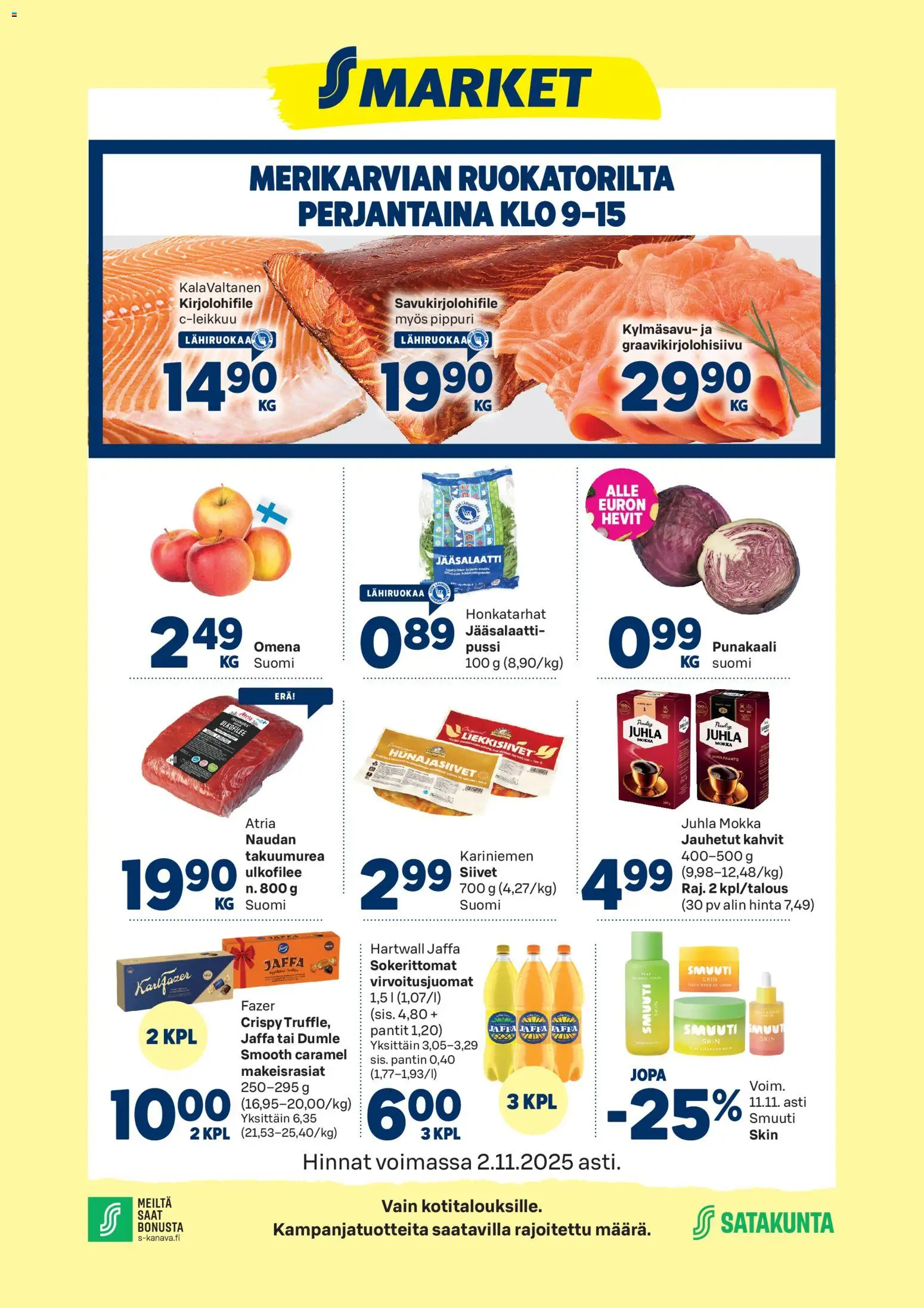 Kaupan S-market Merikarvia esikatselu, voimassa 29/10/2025