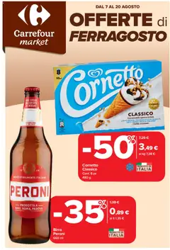 Anteprima dell'opuscolo Volantino Market dal negozio Carrefour valido da 07/08/2025