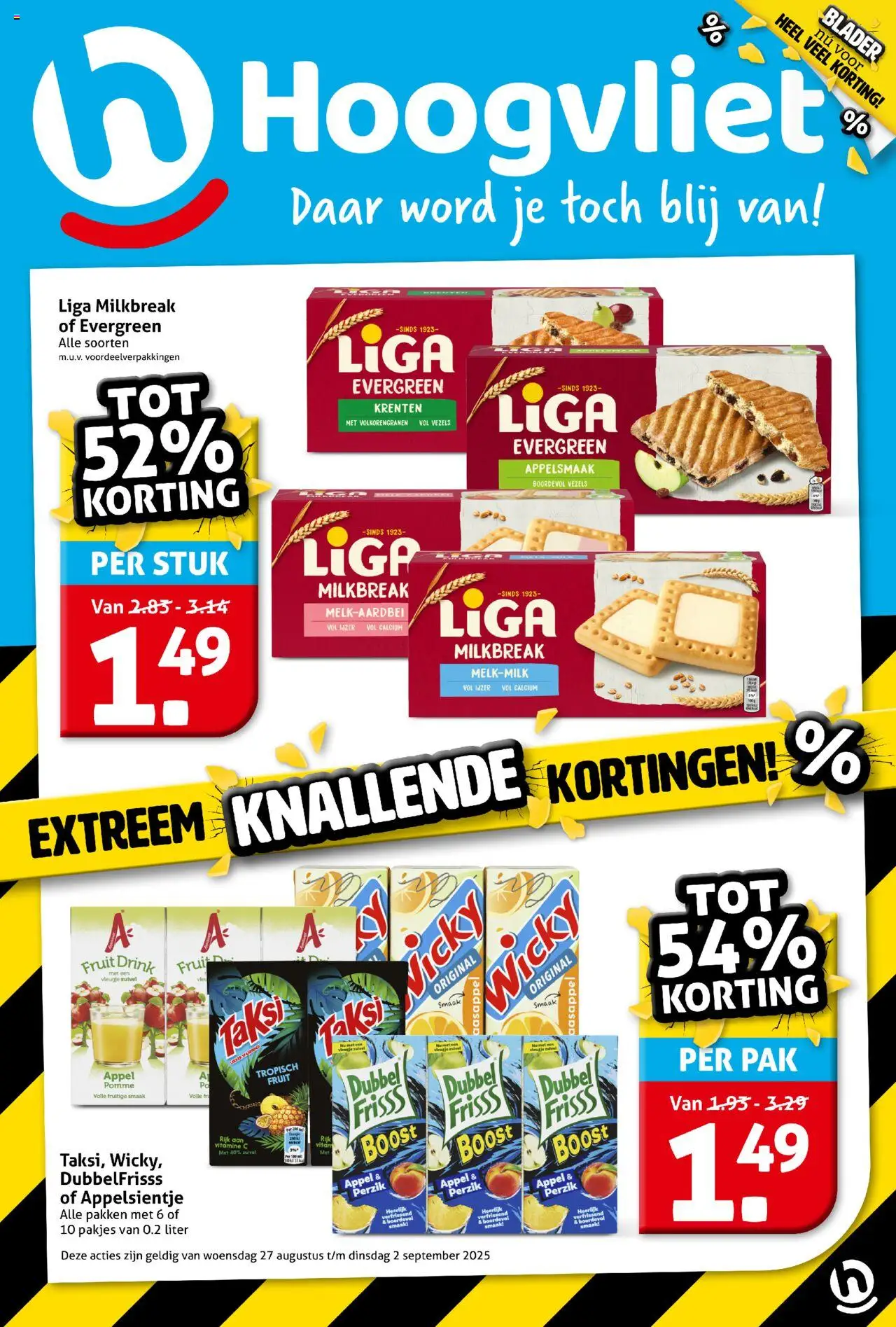 Hoogvliet shop Folder geldig vanaf 27-08-2025 - Paginanummer 1
