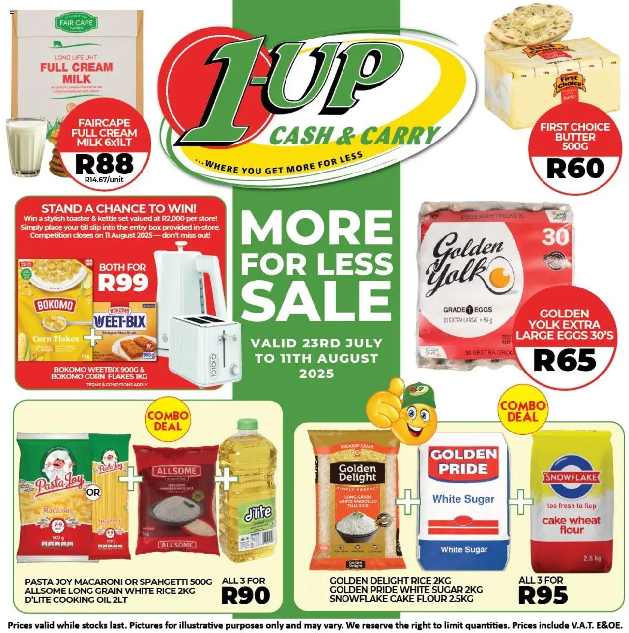 1UP Cash & Carry Specials from 23/07 - 11/08/2025 > Promotions