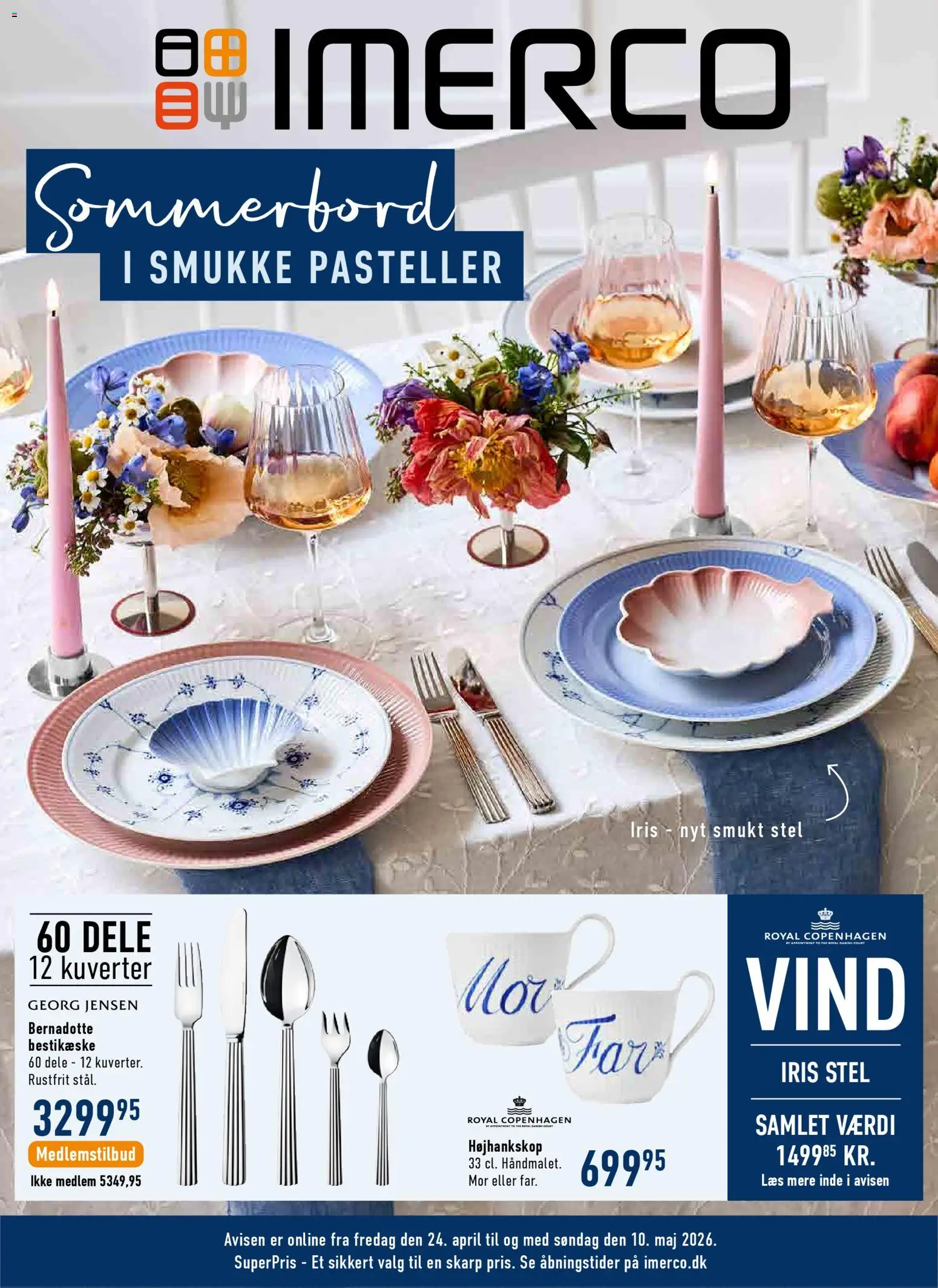Eksempel på tilbudsavis Imerco - Uge 18 Royal Copenhagen fra butik Imerco gyldig fra 24/04/2026