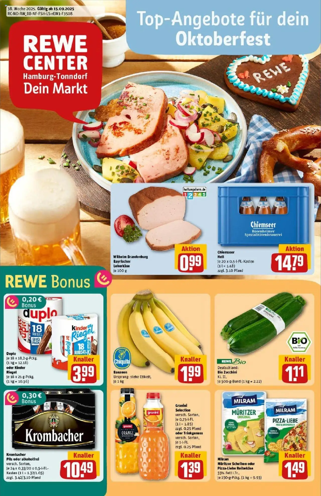 REWE Prospekt ab 14.09.2025 nächste Woche - Prospekt Hamburg/Tonndorf	