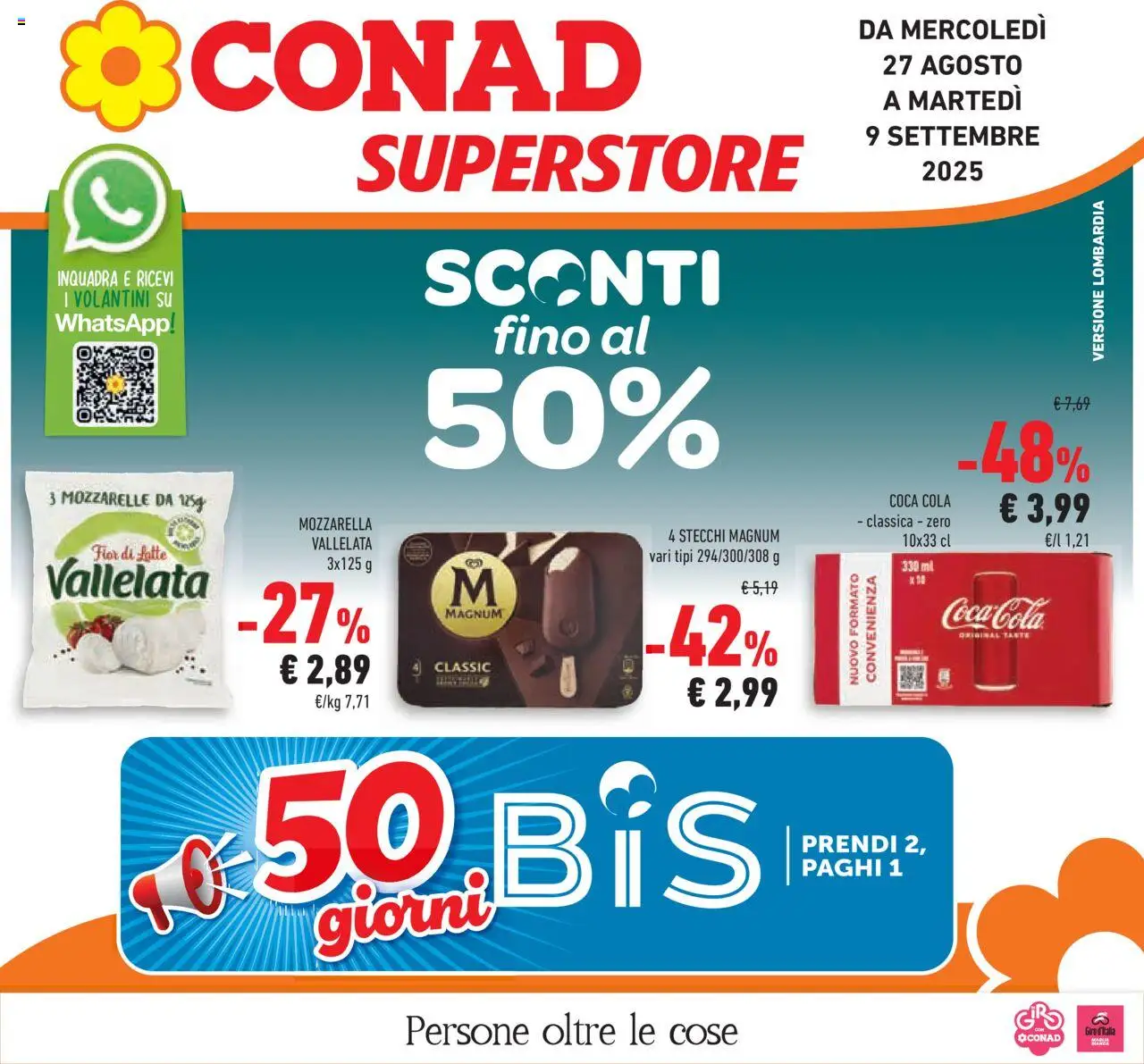 Volantino Conad valido da 27/08/2025 numero di pagina 1