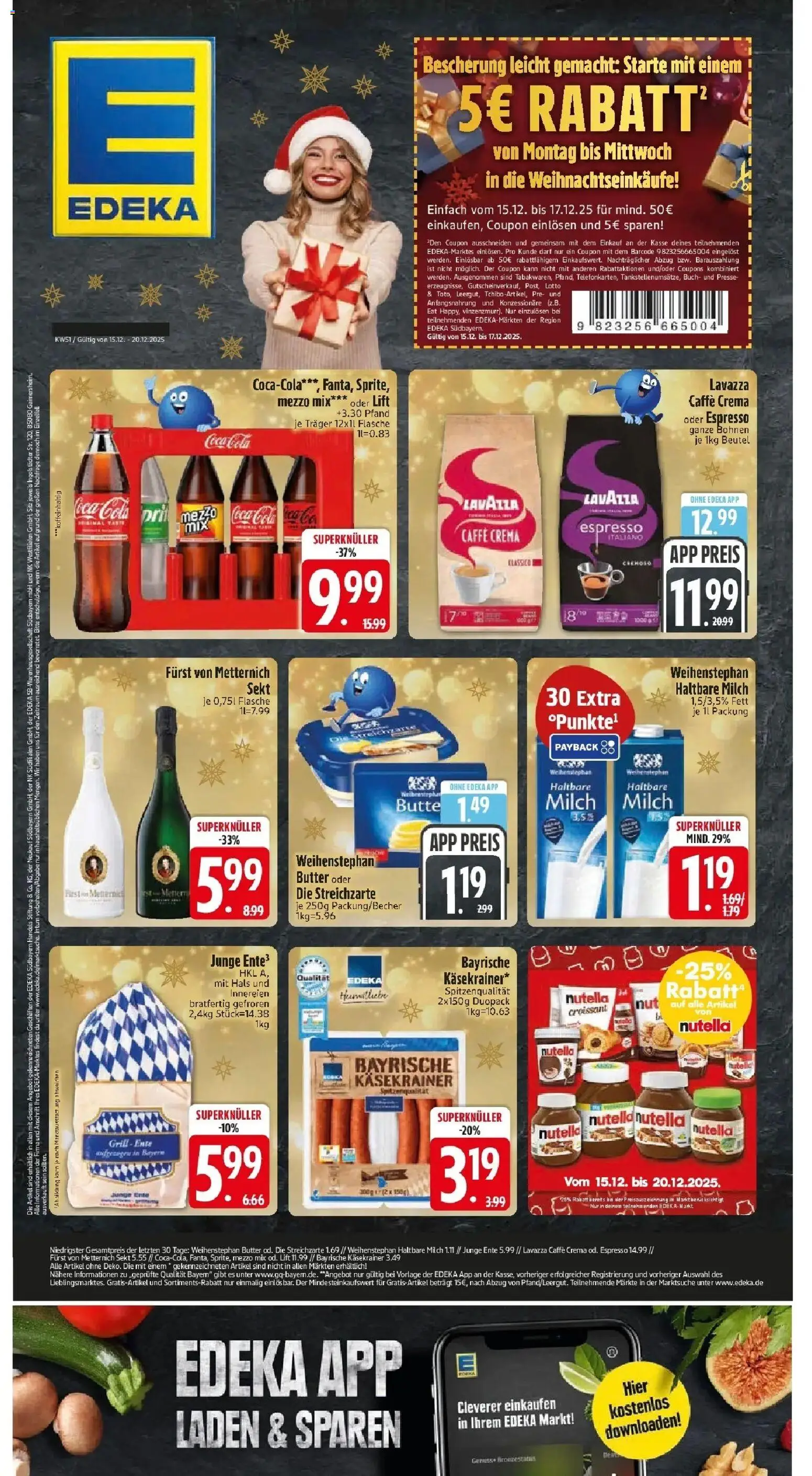 Vorschau von dem Prospekt des Geschäftes Edeka, gültig ab dem 15.12.2025