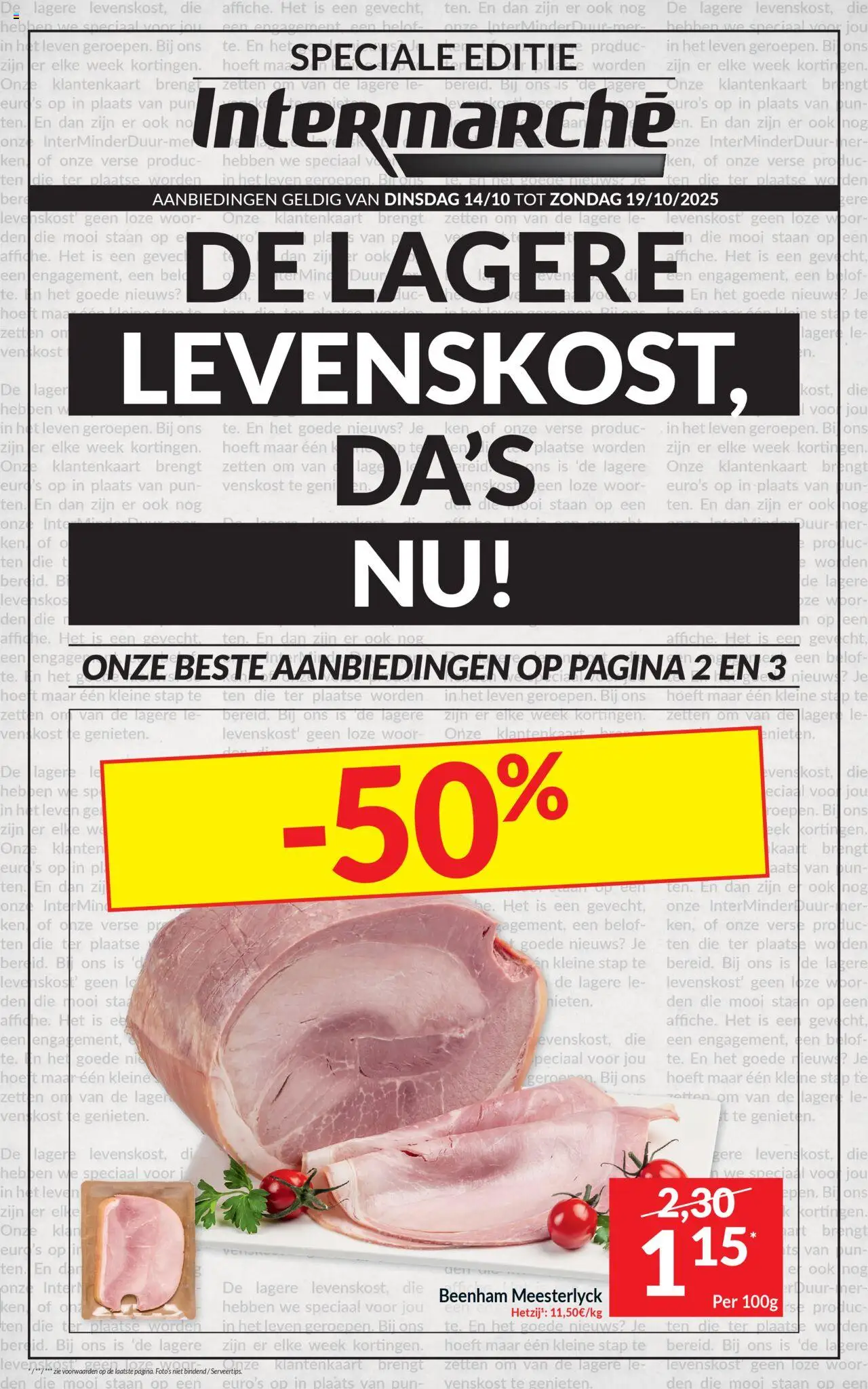 Intermarché shop Folder week 42 geldig vanaf 14/10/2025 - Paginanummer 1