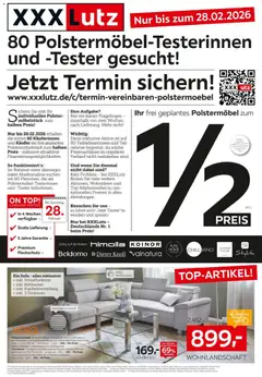 Vorschau von dem Prospekt des Geschäftes XXXL Lutz, gültig ab dem 15.02.2026