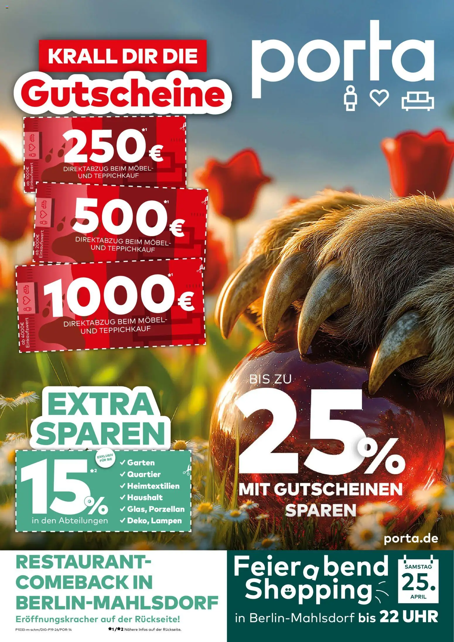 Vorschau von dem Prospekt des Geschäftes Porta!, gültig ab dem 27.04.2026 - Uhr
