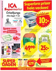 Förhandsgranska reklamblad Örkelljunga från butik ICA Supermarket gäller från 23/03/2026