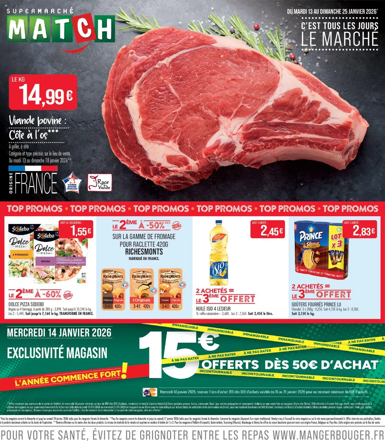 Prévisualisation de C'est tous les jours le marché du magasin Match Supermarché formulaire valide 13/01/2026