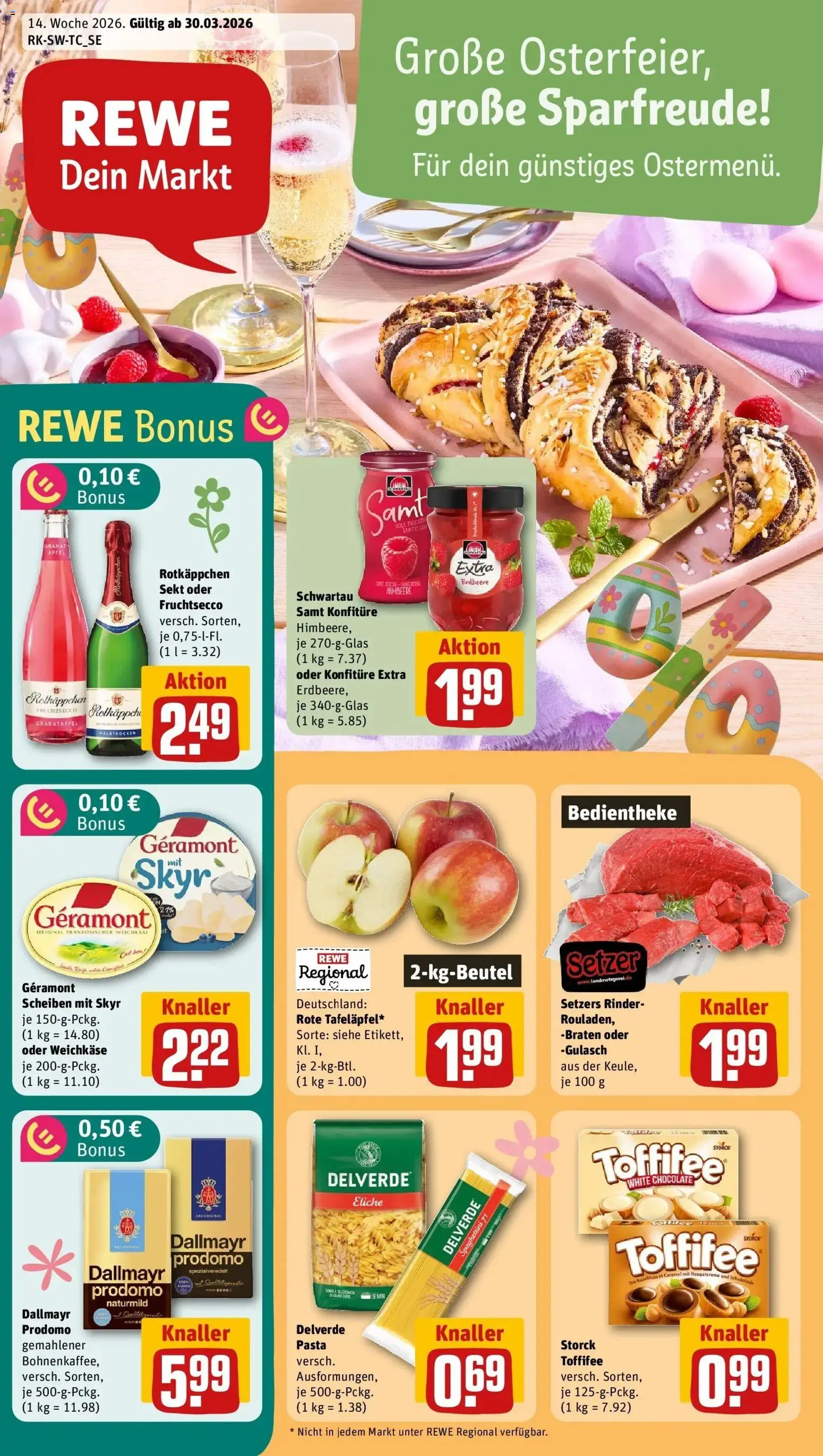 Vorschau von dem Prospekt des Geschäftes Rewe, gültig ab dem 30.03.2026