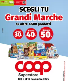 Anteprima dell'opuscolo Volantino Grandi marche - Brescia dal negozio COOP valido da 06/11/2025