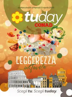 Anteprima dell'opuscolo Conad volantino Tuday Lazio dal negozio Conad valido da 08/04/2026